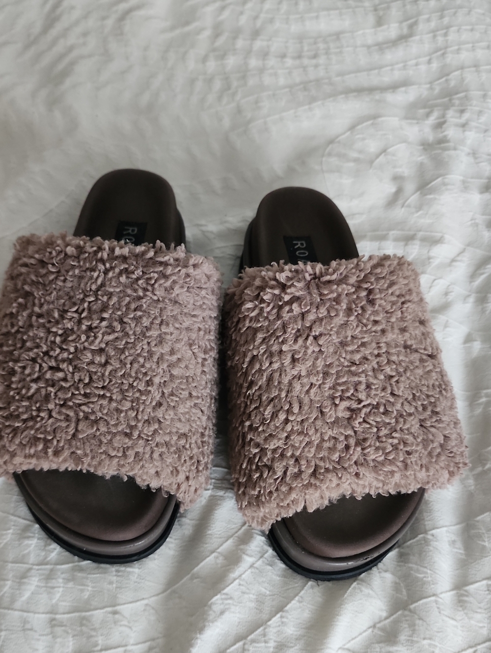 Roam Fuzzy Platform Sludes Size 7 - Picture 3 of 9